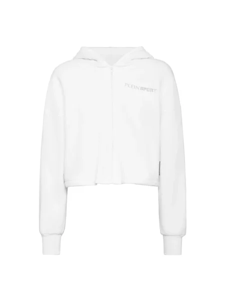 Bluza z kapturem Plein Sport z kapturem biała