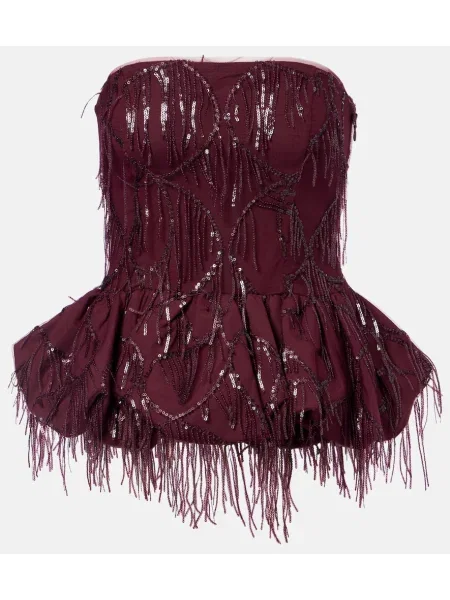 Cu peplum top Rotate bordo