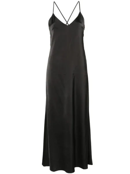 Rochie maxi Ivy Oak cu decolteu în V de costum negru