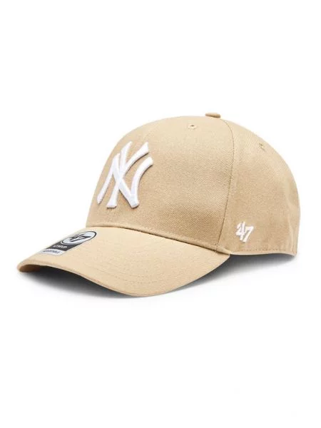 47 Brand Kšiltovka MLB New York Yankees MVP SNAPBACK Khaki bílá