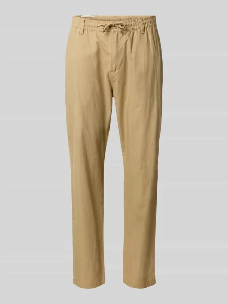 Chinosy o kroju relaxed fit z tunelem S.oliver Red Label beżowe
