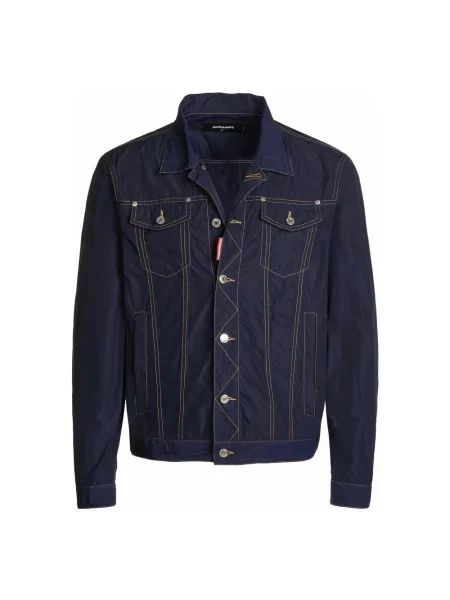 Kurtka jeansowa Dsquared2 niebieska