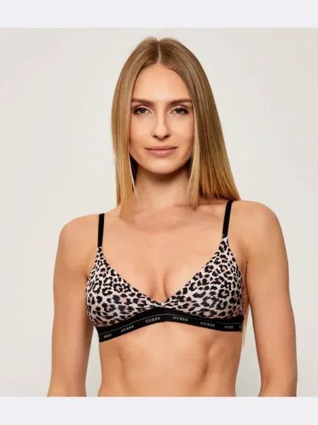 Guess Sutien fără armătură Bej negru