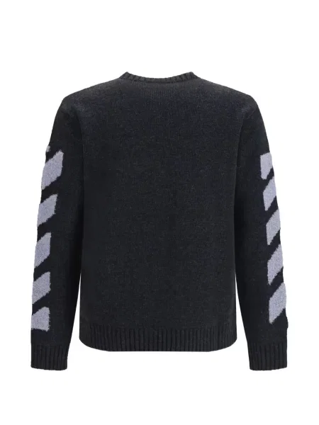 Pulover Off-white cu broderie alb