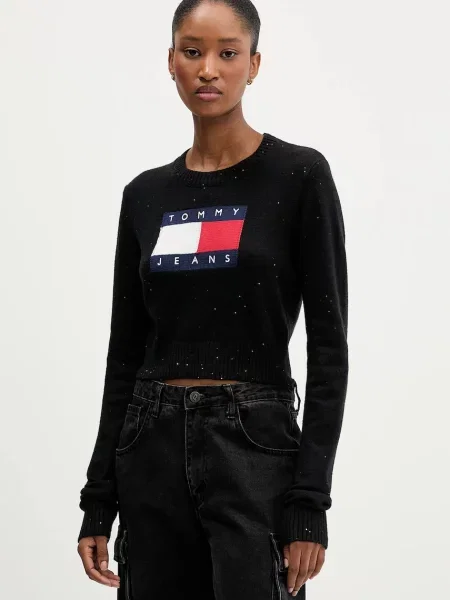 Tommy Jeans pulover negru