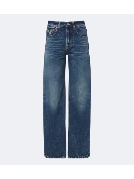 Blugi cu picior larg Saint Laurent albastru