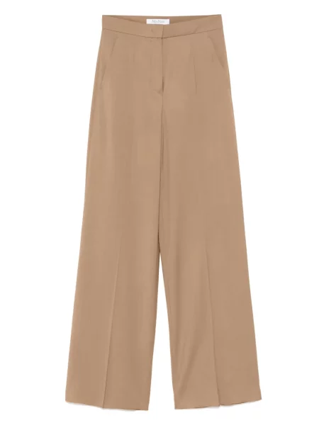Pantaloni Max Mara de lână maro