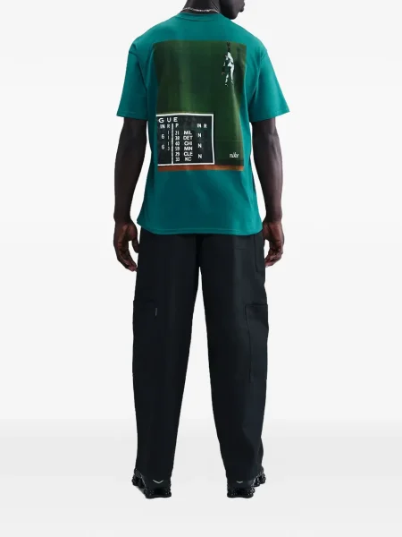 Tricou Nike cu șireturi din dantelă cu decolteu rotund alb