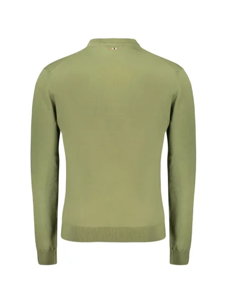 Pulover Napapijri cu decolteu rotund verde
