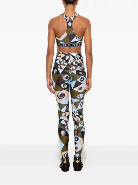 Leggings Pucci cu imagine verde