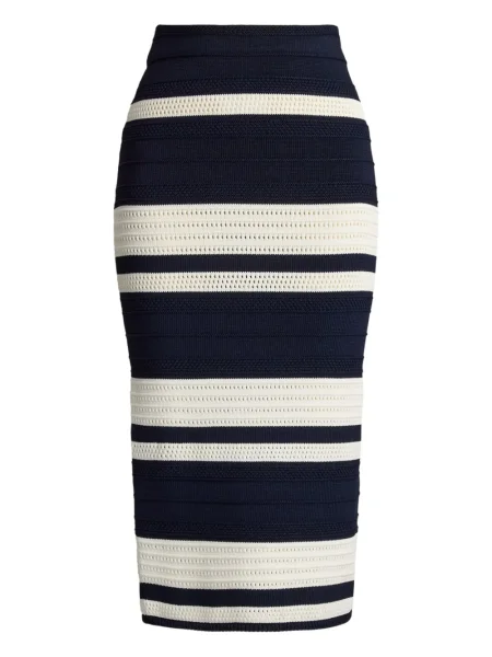 Spódnica Ralph Lauren Collection w paski niebieska