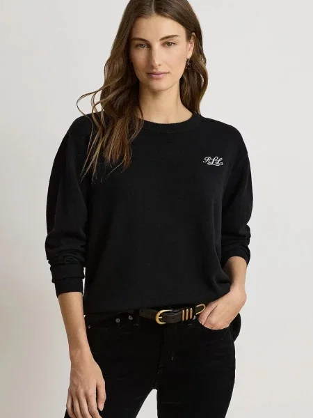 Lauren Ralph Lauren pulover pentru femei din cașmir negru