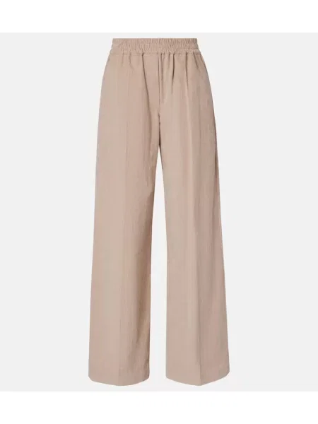 Pantaloni Brunello Cucinelli de catifea cord bej