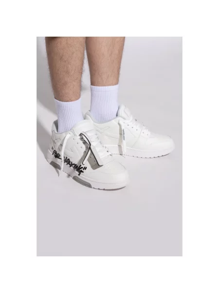 Sneakersy Off-white skórzane biznesowe białe