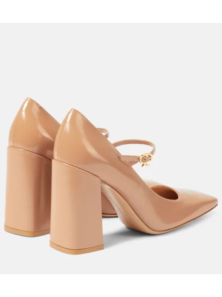 Pantofi cu toc Gianvito Rossi din piele roz