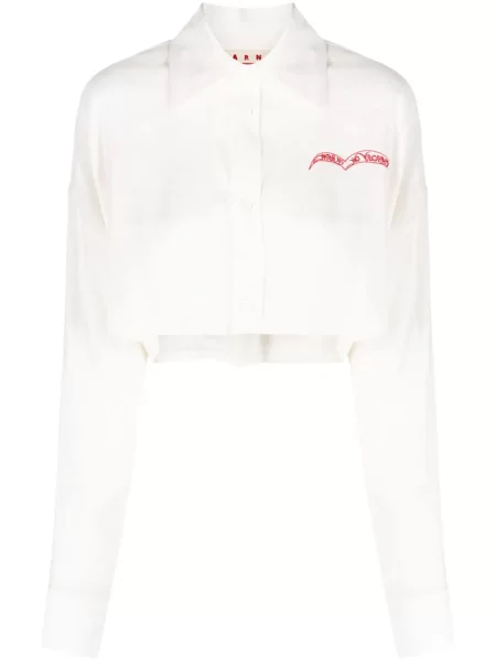 Haftowana koszula Marni o krotszym kroju