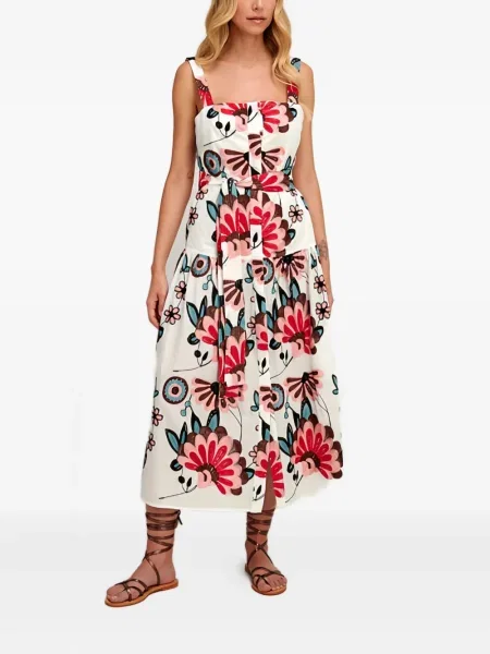 Rochie Pearl & Caviar cu broderie de costum alb