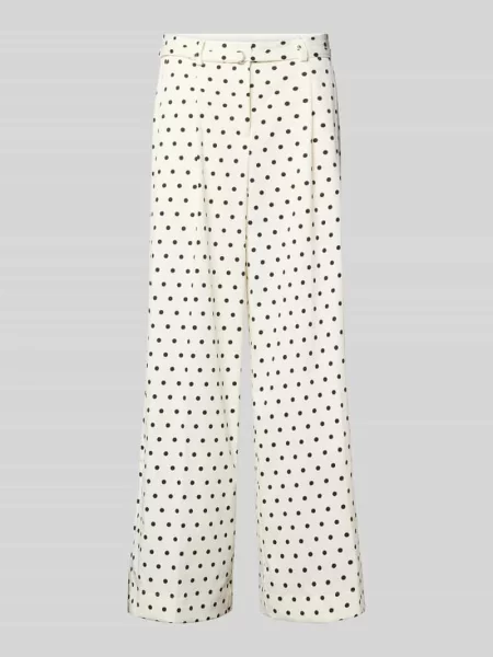 Spodnie we wzór na całej powierzchni z model MALBA DOT' Neo Noir białe