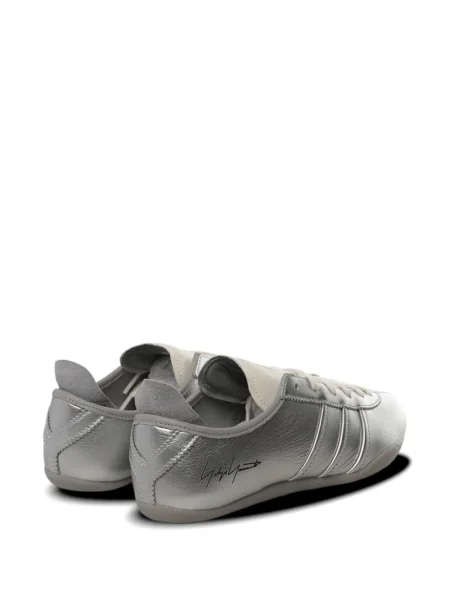 Sneakerși Y-3 din piele cu dungi argintiu
