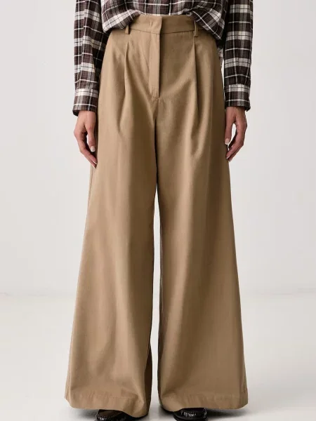 Weekend Max Mara pantaloni wide leg pentru femei din WKDEDITTO bej