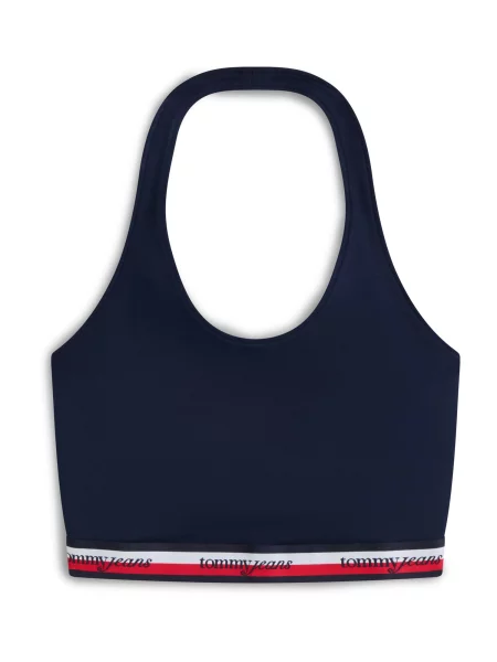 Tommy Jeans Top bleumarin / roșu intens alb
