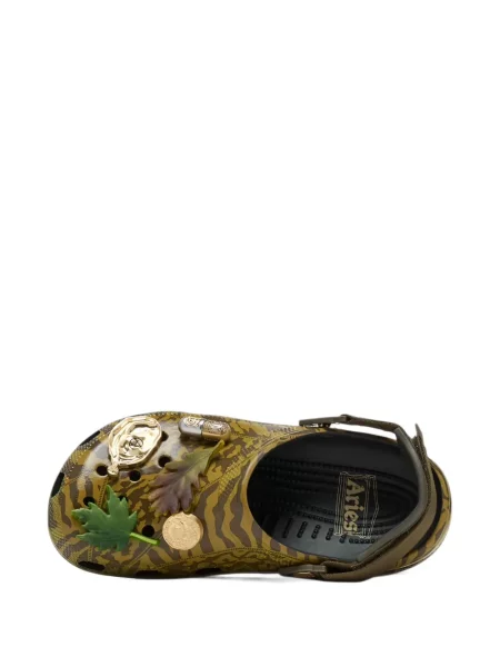 Papuci tip mules Crocs clasici verde