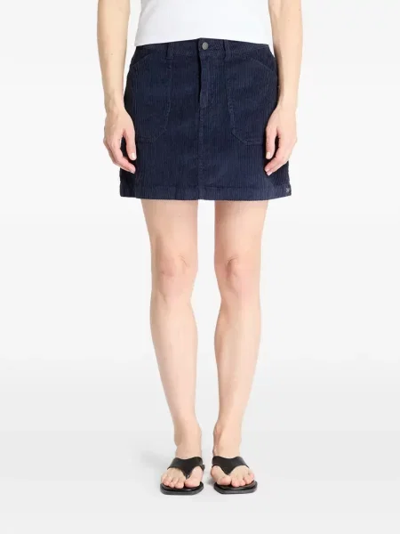Fusta mini Roxy de catifea cord albastru