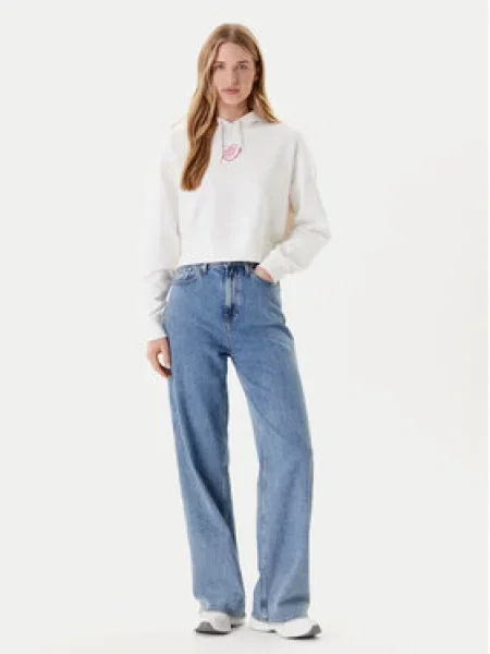 Tommy Jeans Mikina Heart bílá