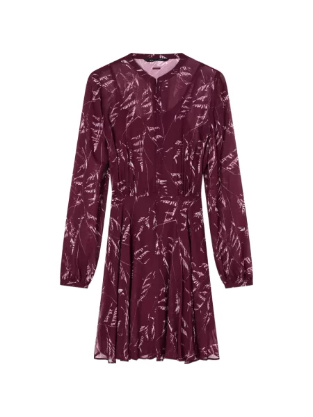 Lung rochie mini Armani Exchange cu model floral cu imagine roșu