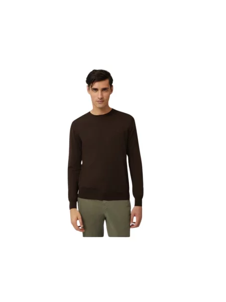 Sweter Harmont & Blaine z wełny merino brązowy