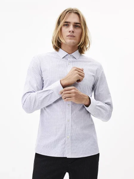 Кариран карирана риза Celio бяло