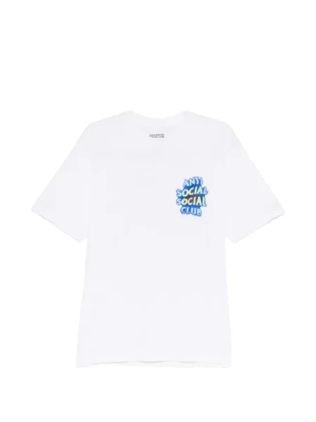 Tricou Anti Social Social Club cu imagine alb