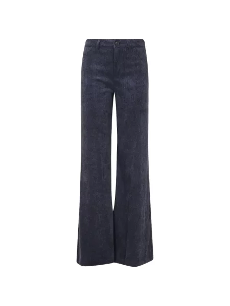 Pantaloni Ermanno Scervino de catifea cord albastru