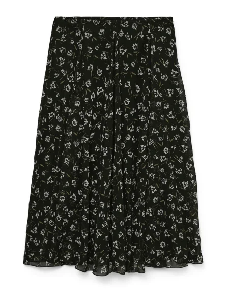 VERO MODA Fustă VMIHANNAH gri / oliv negru