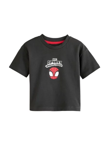 Next Tricou Marvel albastru / gri metalic / roșu alb
