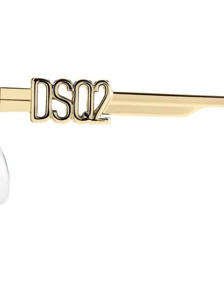 Ochelari de soare Dsquared2 Eyewear cu imprimeu geometric auriu