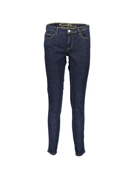 Skinny jeansy skinny Guess niebieskie