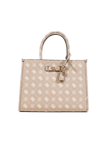 Чанта Guess SILIA бежово бяло