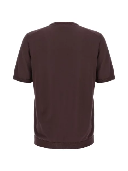 Scurt pulover Roberto Collina cu decolteu rotund violet