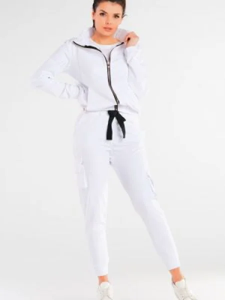 Spodnie cargo Infinite You białe