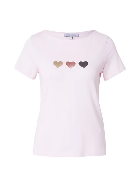 MORE & MORE Tricou auriu / roz / roz pal negru