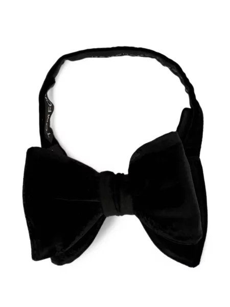 Cravată Tom Ford cu funde de catifea negru