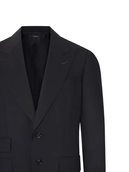 Costum Tom Ford din țesătură twill negru