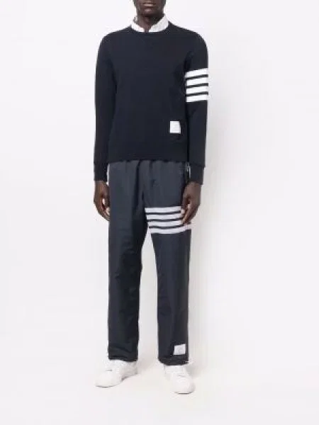 Dryžuotos kelnės Thom Browne mėlyna