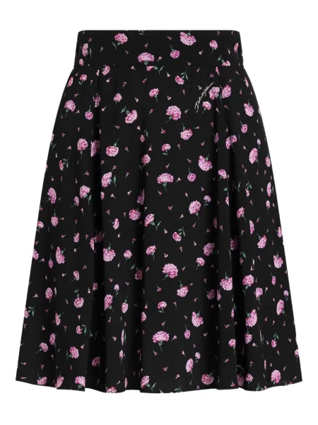 Fusta mini Dolce & Gabbana cu model floral cu imagine negru