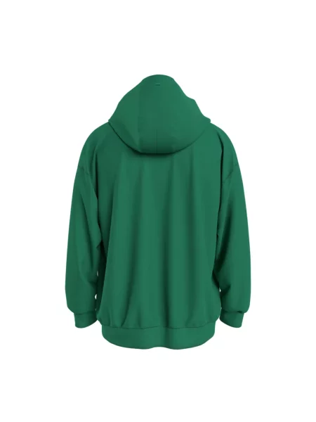 Bluza z kapturem Tommy Jeans z kapturem zielona