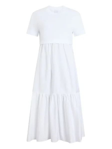 Odgovarati midi haljina Patou iznad koljena bijela