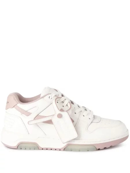 Sneakerși Off-white din piele alb