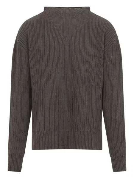 Sweter Rick Owens prążkowany szary