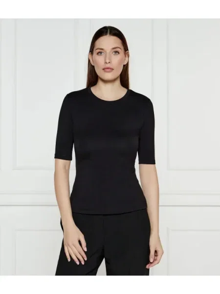 HUGO Tricou Darnelia | Slim Fit negru